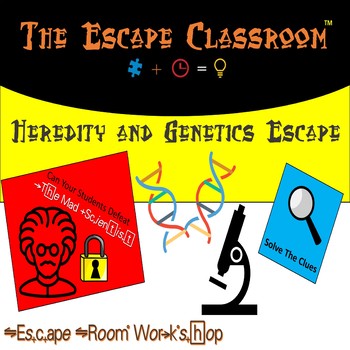 Preview of Heredity and Genetics Escape Room (Middle & High School) | The Escape Classroom
