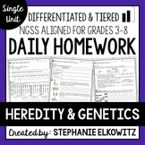 Heredity and Genetics Homework | Printable & Digital