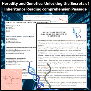Preview of Heredity and Genetics: Unlocking the Secrets of Inheritance Reading Comprehen...