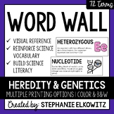 Heredity and Genetics Word Wall | Science Vocabulary