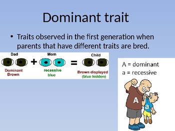 what does dominant trait mean in language arts