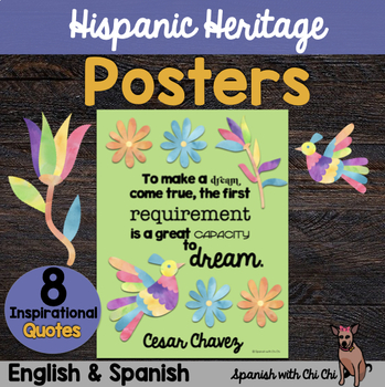 Preview of Herencia Hispana | Hispanic Heritage Month Inspirational Quotes Posters