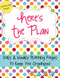 Daily & Weekly Planning Pages - Editable, Colorful Dots