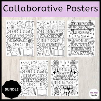 Preview of Heritage/History Months and Cultural Recognitions Collaborative Posters - BUNDLE