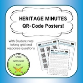 Heritage Minutes QR Code Posters and Response Sheets