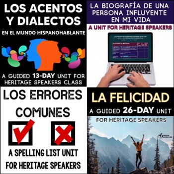 Preview of Ascendencia Heritage Speaker Materials- Year Two Bundle- 2023 Edition