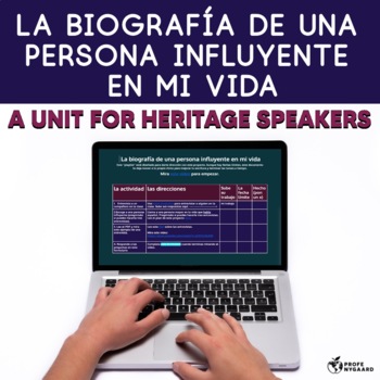 Preview of Heritage Speakers Unit: La biografía de una persona influyente en mi vida