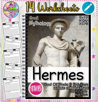 Preview of Hermes Greek God |Mythology Worksheets | Reading Comprehension + Answers