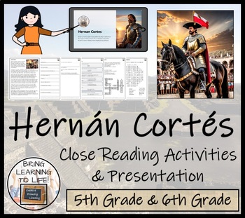 Preview of Hernán Cortés Close Reading Comprehension Activity | 5th Grade & 6th Grade