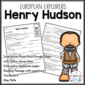 Preview of Hernando de Soto 3rd Grade Interactive PowerPoint Google Slides and Printables