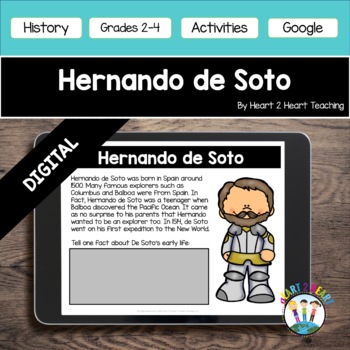 Preview of Hernando de Soto Early Explorers Comprehension Passages Digital Resources