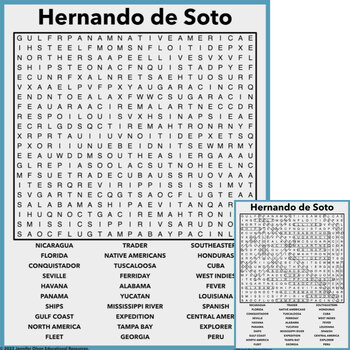 Preview of Hernando de Soto Word Search