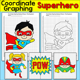 Superhero Coordinate Plane Graphing Mystery Pictures Math Worksheets