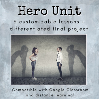 Preview of Hero Thematic Unit Bundle | Engaging lessons for 9-10 grade students