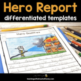 Hero Writing Activity | Hero Report | Report Writing Templates