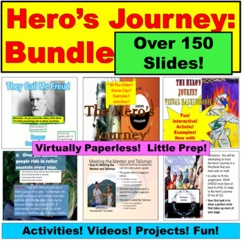Preview of Hero's Journey Bundle:  Notes, Activities, Project, Free Presentation, MORE!