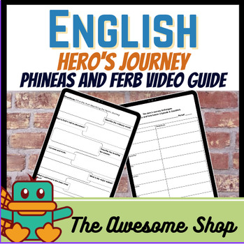Preview of Hero's Journey- Phineas & Ferb "Excaliferb" Video Guide for Middle & High school