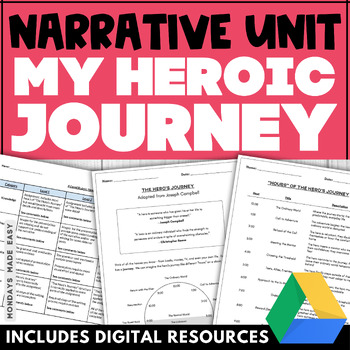 Preview of Hero’s Journey Unit - Hero’s Journey Worksheets and Creative Writing Project