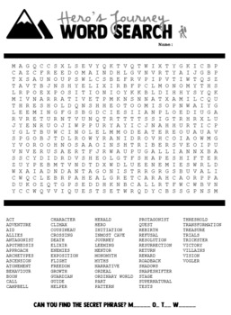 the hero's journey word search answers