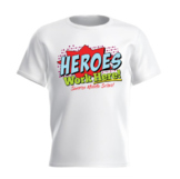 Heroes Work Here - Customizable Staff Shirt Design