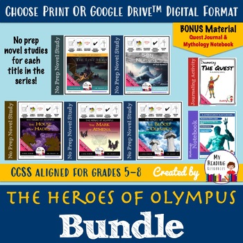 Preview of Heroes of Olympus Bundle w/ Mythology Notebook & Quest Journal (Print+DIGITAL)