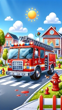 Preview of Heroes on Wheels: Fire Truck Poster