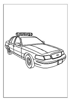 Heroes on Wheels: Printable Police Car Coloring Pages Collection for Kids