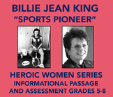 Heroic Women: Billie Jean King (Reading Comprehension Pass