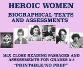 Heroic Women Reading Comprehension Passages and Assessment