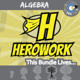 Herowork -- ALGEBRA WORKSHEET BUNDLE -- 25+ Activities!