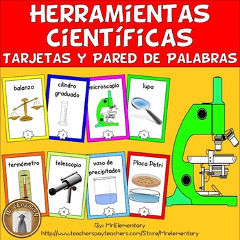 Preview of Spanish Scientific Tools Vocabulary
