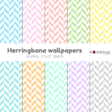 Herringbone digital papers. Wallpaper. Background. Pastel colors.