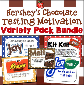 Preview of Hershey Assorted Chocolate Party Pack Testing Motivation Treat Tag Bundle