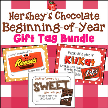 Preview of Hershey's Chocolate Variety Pack Beginning-of-Year Gift Tag BUNDLE