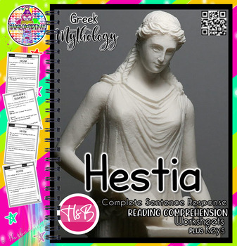 Preview of Hestia Greek God |Mythology Worksheets | Reading Comprehension + Answer