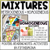 Mixtures Heterogeneous and Homogeneous Notes Activity Pack