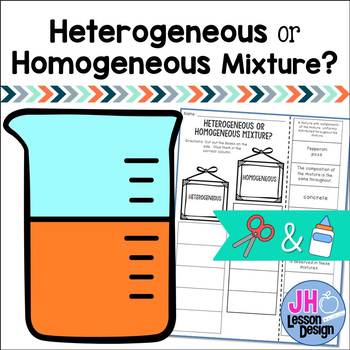 Heterogeneous And Homogeneous Mixtures Cut And Paste Sorting Activity