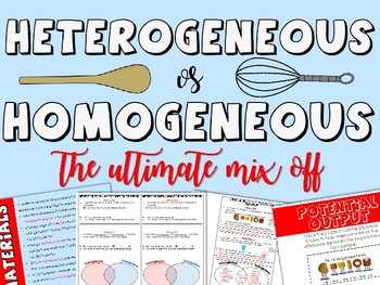 Heterogeneous Vs Homogeneous Mixtures Edible Science Notebooking