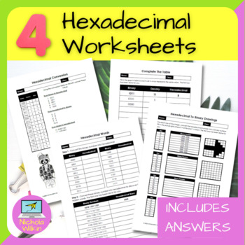 Preview of Hexadecimal Worksheets
