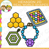 Hexagon Real Life Objects 2D Shapes Clip Art