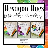 Hexagon Hues Binder Covers & Spines - Editable