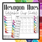 Hexagon Hues Clip Chart {Editable}