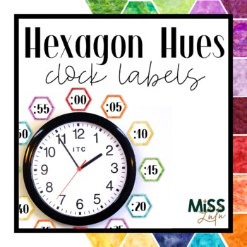 Preview of Hexagon Hues Clock Labels
