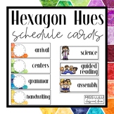 Hexagon Hues Schedule Cards {Editable}