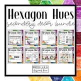 Hexagon Hues Secondary Classroom Decor Bundle