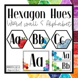 Hexagon Hues Word Wall Headers & Alphabet Posters