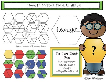 Hexagon Math Challenge With Pattern Blocks By Teach With Me Tpt