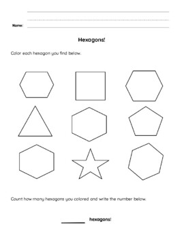 Hexagon Packet by Miss Meagans Teaching Tools | TPT