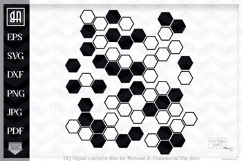 Honeycomb Background Stencil Overlays Free SVG Files for Silhouette,  Cricut, Make the Cut, Scan N Cut