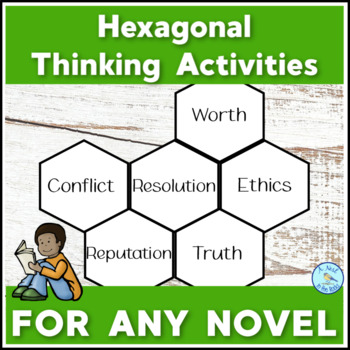 Preview of Hexagonal Thinking Activities for Any Novel - Editable